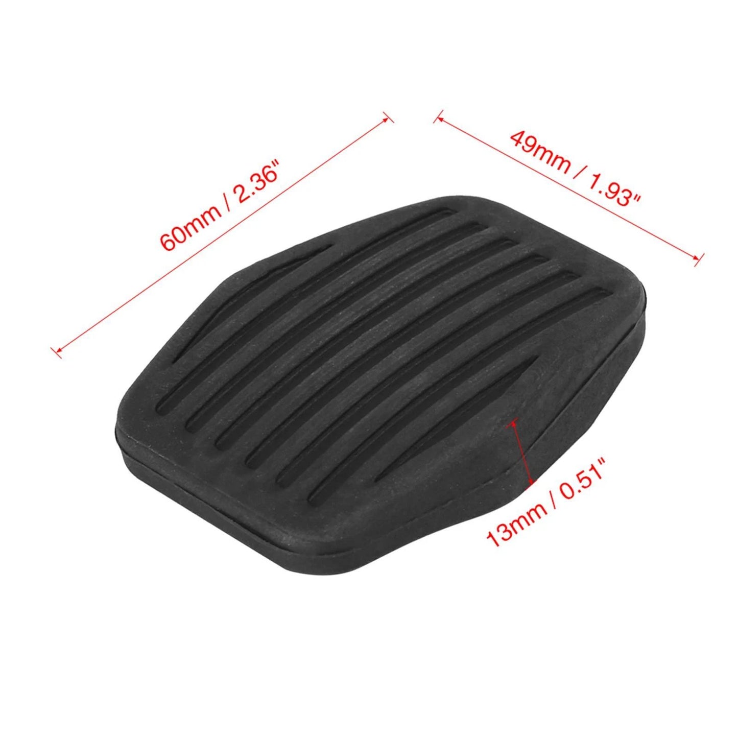 Rubber Footrest Pedal Pad Cover for Ford Focus MK2 (2005-2011)