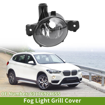 Left Fog Light Grill for BMW X1 2012-2015 (1 x Clear, Black)