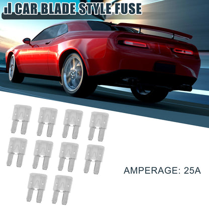 10 x 25A Car Mini Blade Fuse for Boats, Trucks, RVs, Campers, Motorcycles