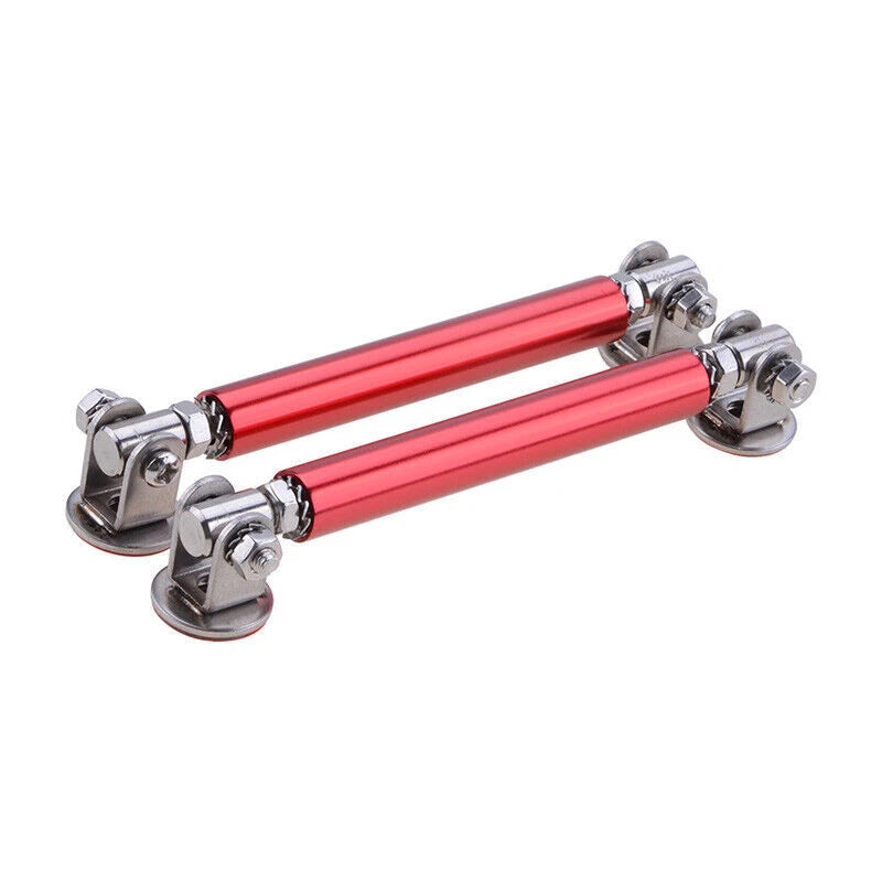 10CM Red Universal Car Front Bumper Lip Splitter Strut Tie Bar Support