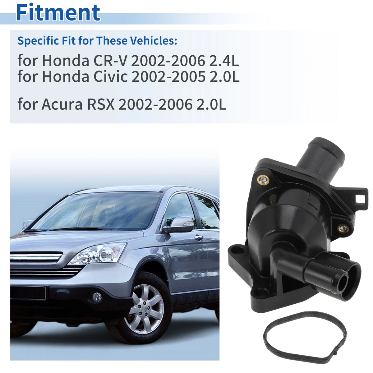 Engine Coolant Thermostat Housing Assembly Honda CR-V Acura RSX (2002-2006)