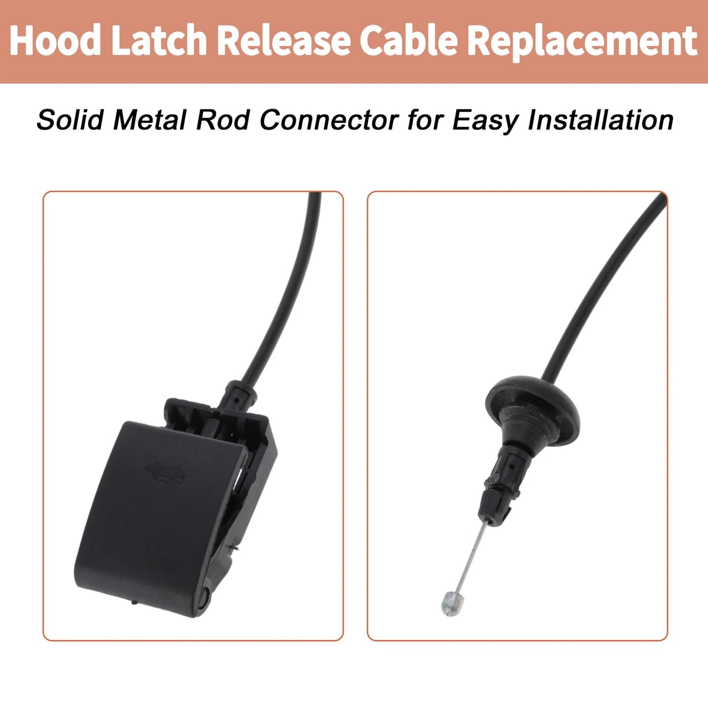 2x Front Hood Release Cables for Dodge Durango & Jeep Grand Cherokee