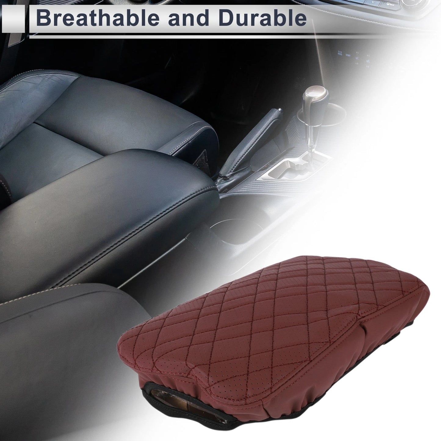 Car Center Console Cover Wine Red for BMW X3 (2018-2024) 1 Pc