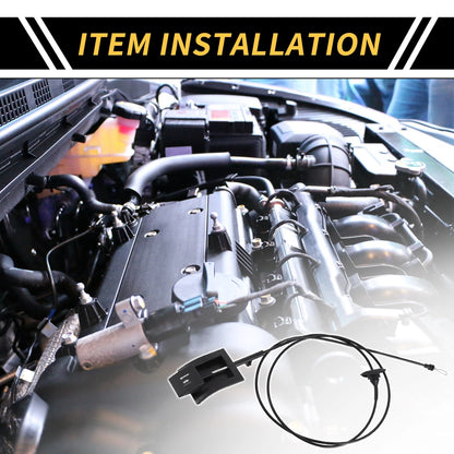 Hood Latch Release Cable for Ford F-150 F250 F350 Bronco (1987-1991)
