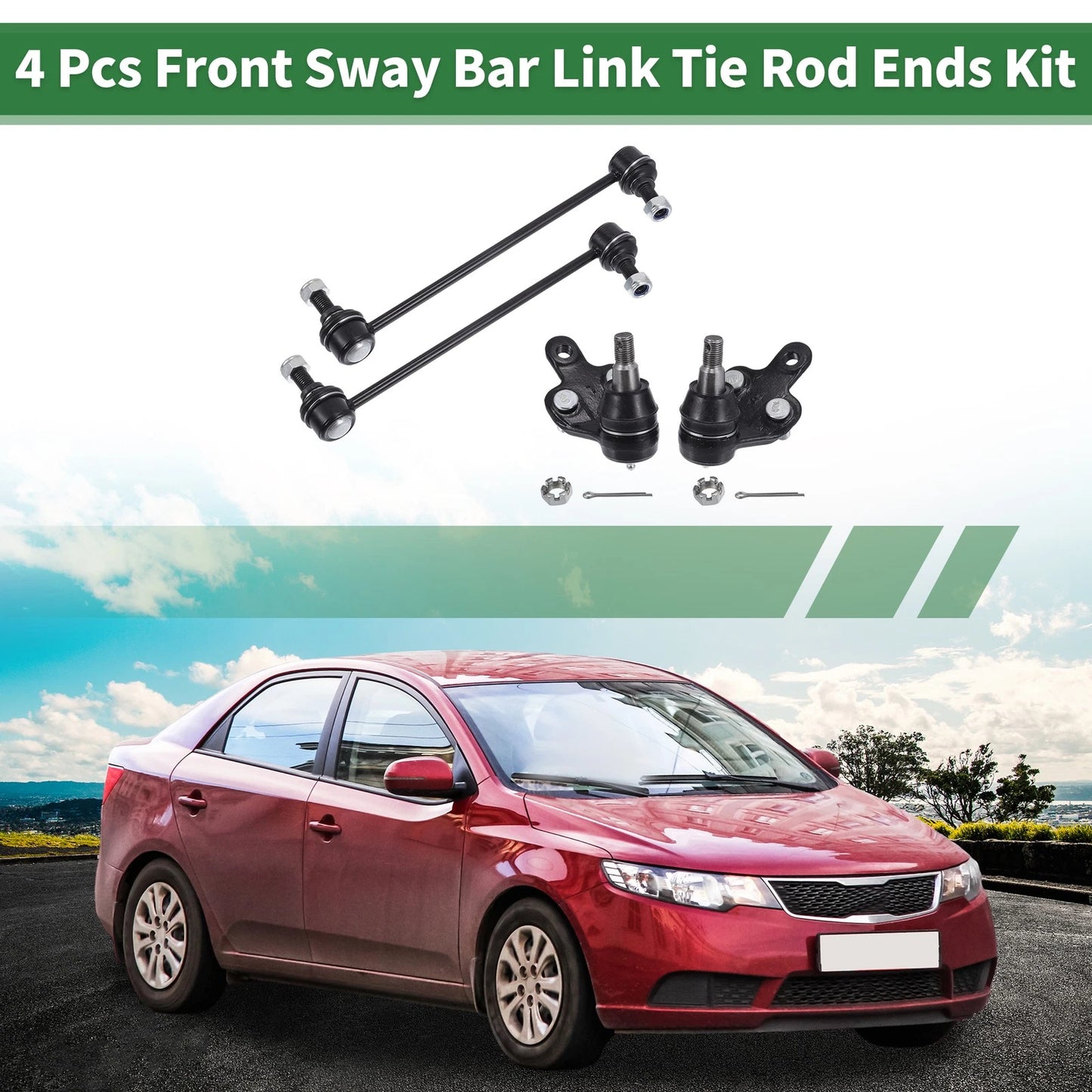 4x Front Suspension Kit Sway Bar Link Ball Joint for Toyota Sienna