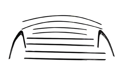 Steel Glossy Black Window Side Molding Cover Trim for Chevrolet Malibu (2016-2024)