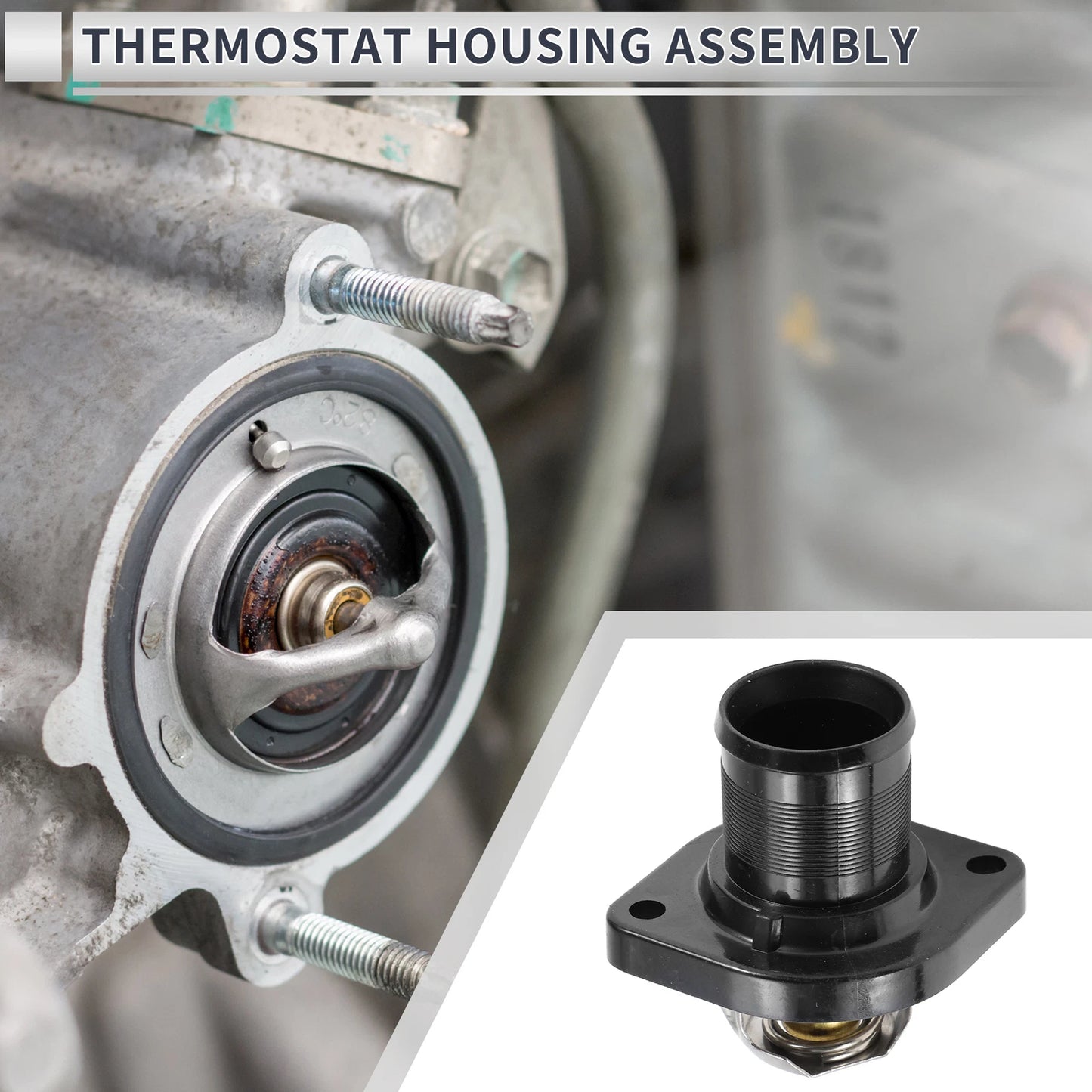 Engine Coolant Thermostat Housing for PEUGEOT 206 1.1 1.4 1.6 (1998-2012)