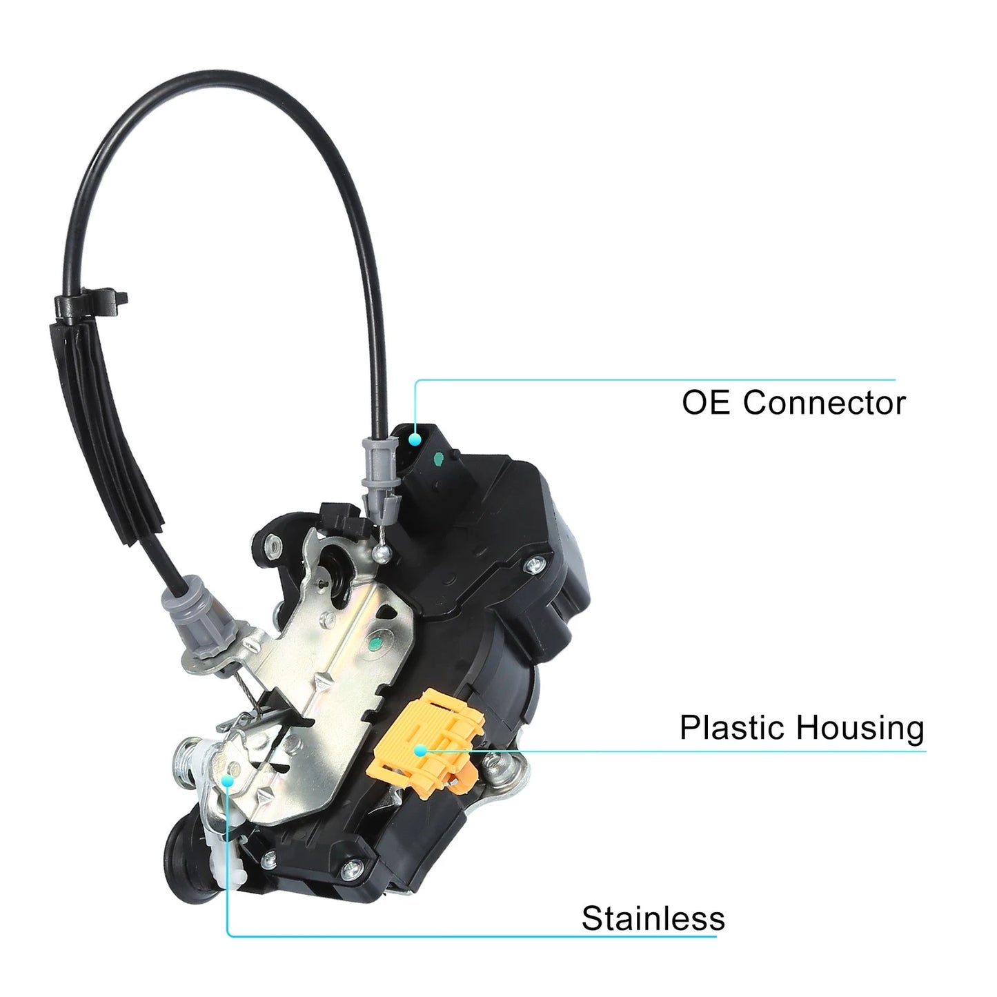 Rear Left Door Lock Actuator Motor with Cable for GMC Sierra 1500 (2007-2013)