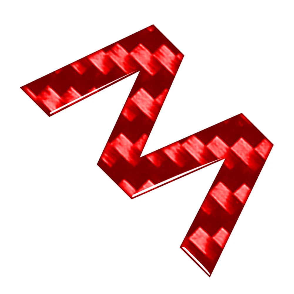 Carbon Red Alphabet Letter Emblem Badge Decals Stickers for Car (All Years)