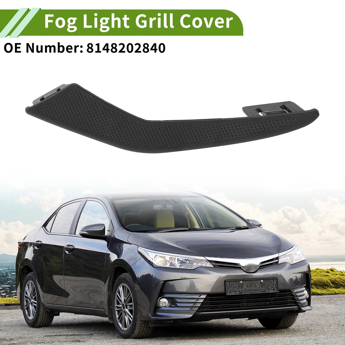 1 Pc Front Left Fog Light Grill for Toyota Corolla (2019-2021)