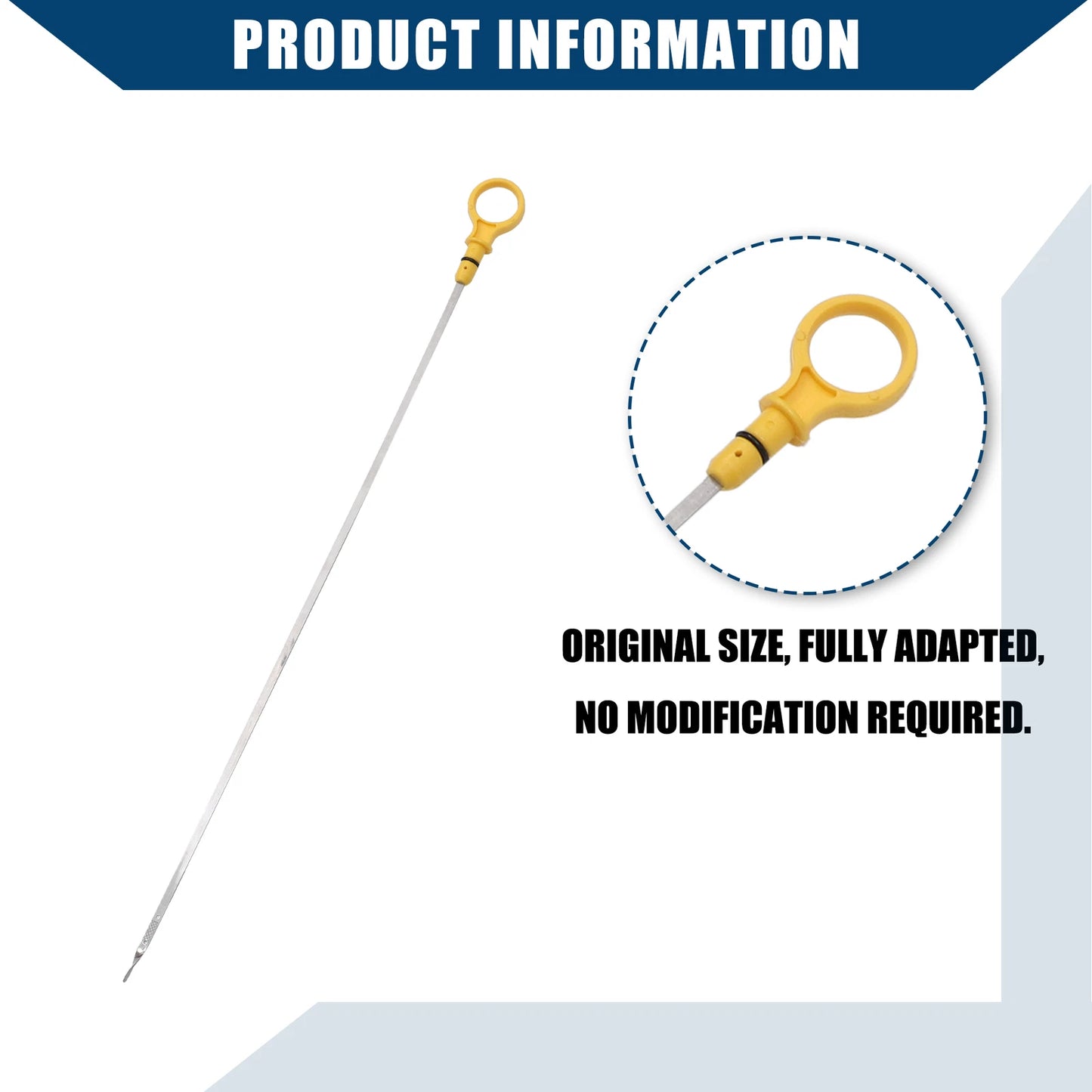 Engine Oil Level Dipstick for Ford Mustang F-150 Metal Yellow