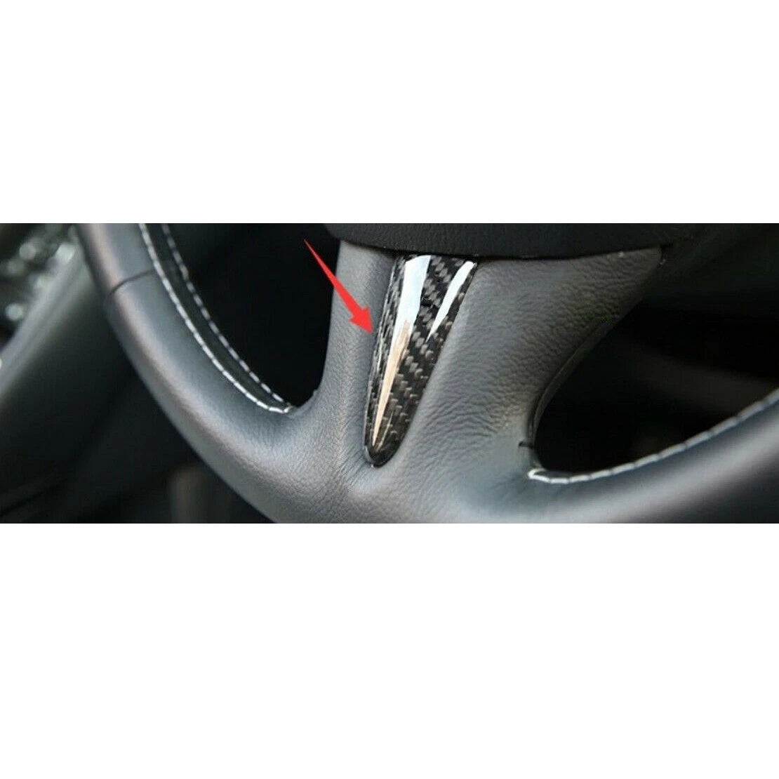 Carbon Fiber Steering Wheel Cover Trim for Infiniti Q50 (2014-2017)