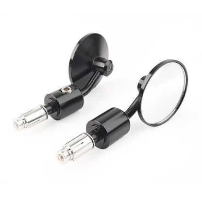 CNC Black 7/8" Round Bar End Mirrors for Universal Motorbike