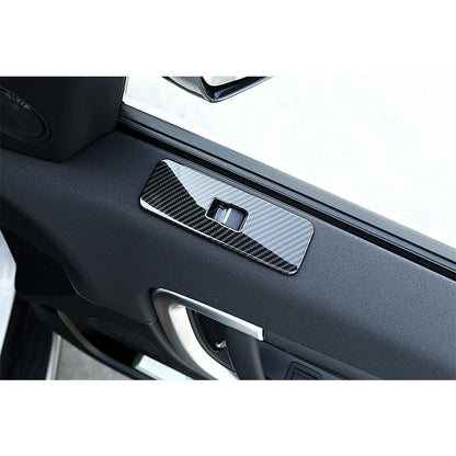 Carbon Style Door Window Switch Cover Trim For Land Rover Discovery Sport 2015+