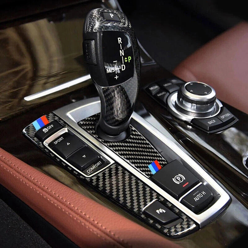 Carbon Fiber Gear Shift Box Panel Cover Trim for BMW F10 5 Series (2011-2017)
