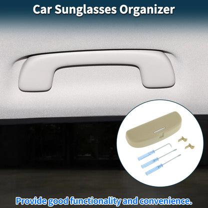 Sunglasses Case for BMW X1 F48 2016-2024 Eyeglasses Holder Storage Box Beige
