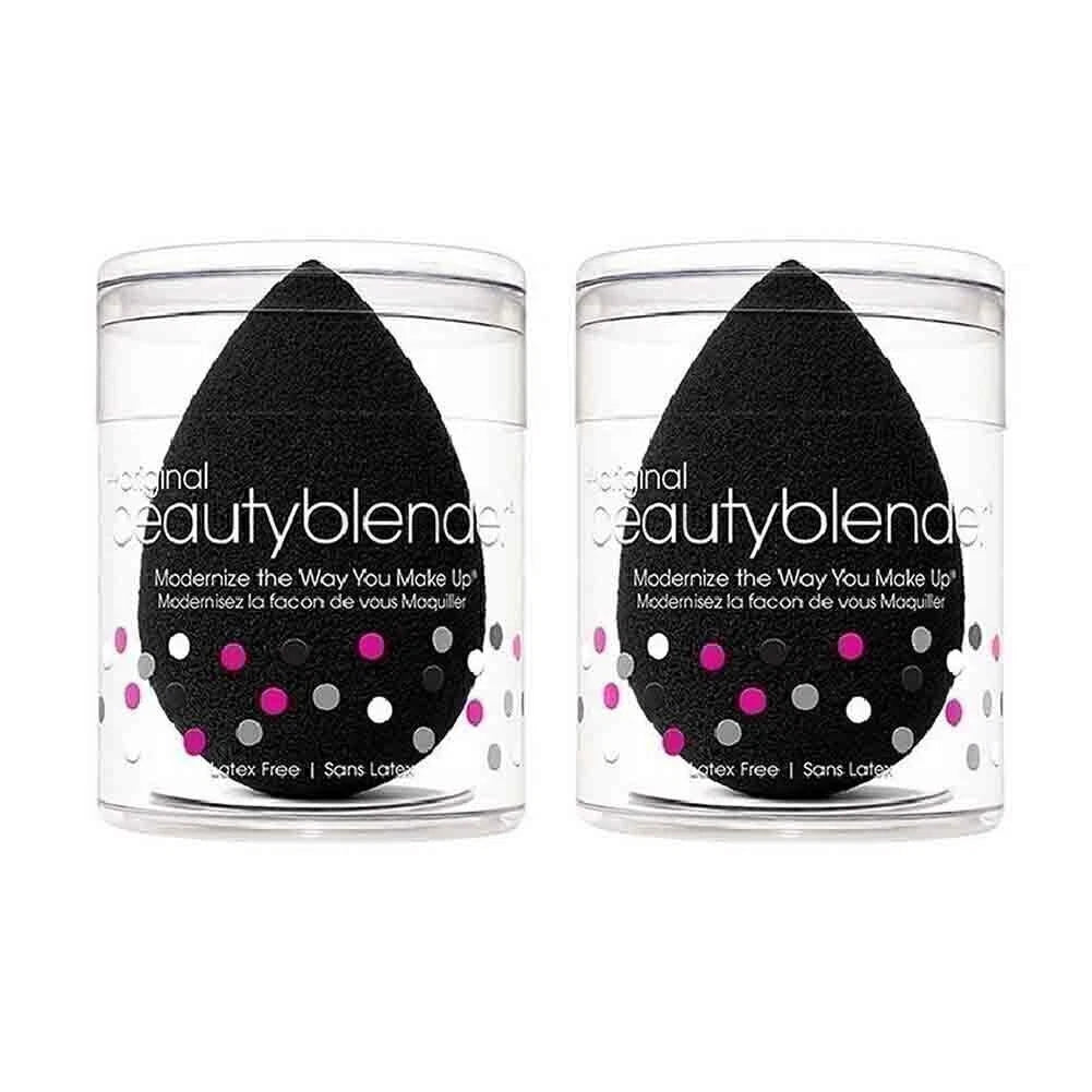 2 x Beauty Applicator Foundation Blender Sponge for Makeup Flawless Black