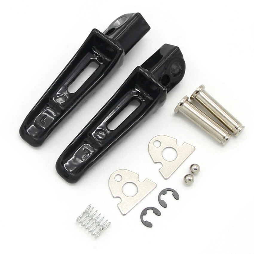 Black Rear Footrest Pegs for Suzuki SFV650 GSXR1000 GSR750 (2007-2023)