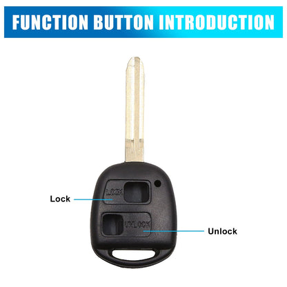 Key Fob Shell Case for Toyota Corolla Camry RAV4 2 Button (2003-2023)