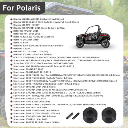 2 x Secondary Clutch Roller w/ Pin for Polaris Ranger RZR (2008–2024)