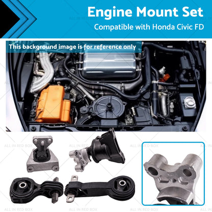 Engine Mount Set for Honda Civic FD 1.8L (2006-2012) Left+Right+Upper+Rear