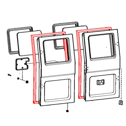 Back Swing Door Weatherstrip Set for Toyota Land Cruiser BJ40 FJ40 2-Door Hardtop