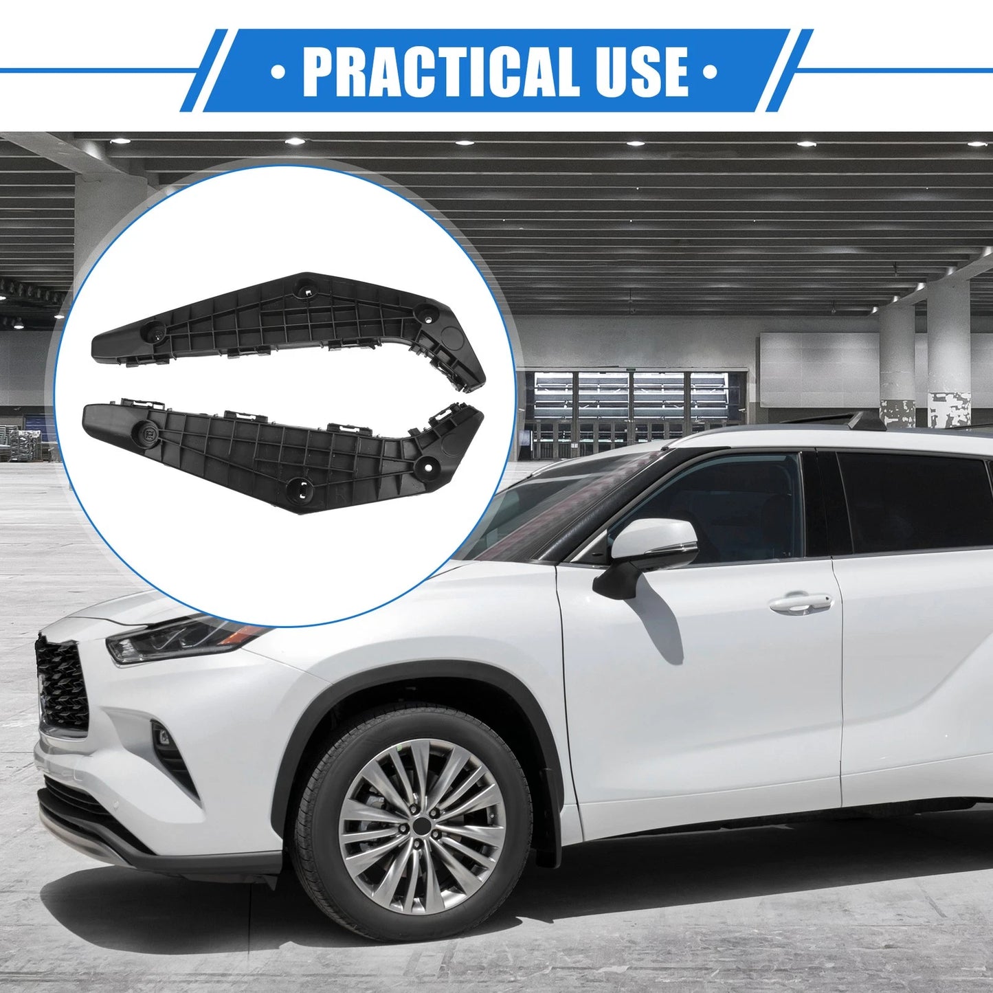 1x Pair Left Right Bumper Mounting Bracket for Toyota Highlander (2011–2013)