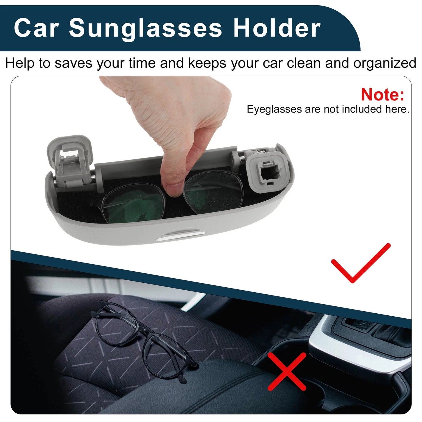 Sunglasses Case for Toyota RAV4 2019-2023 Eyeglasses Holder Storage Box