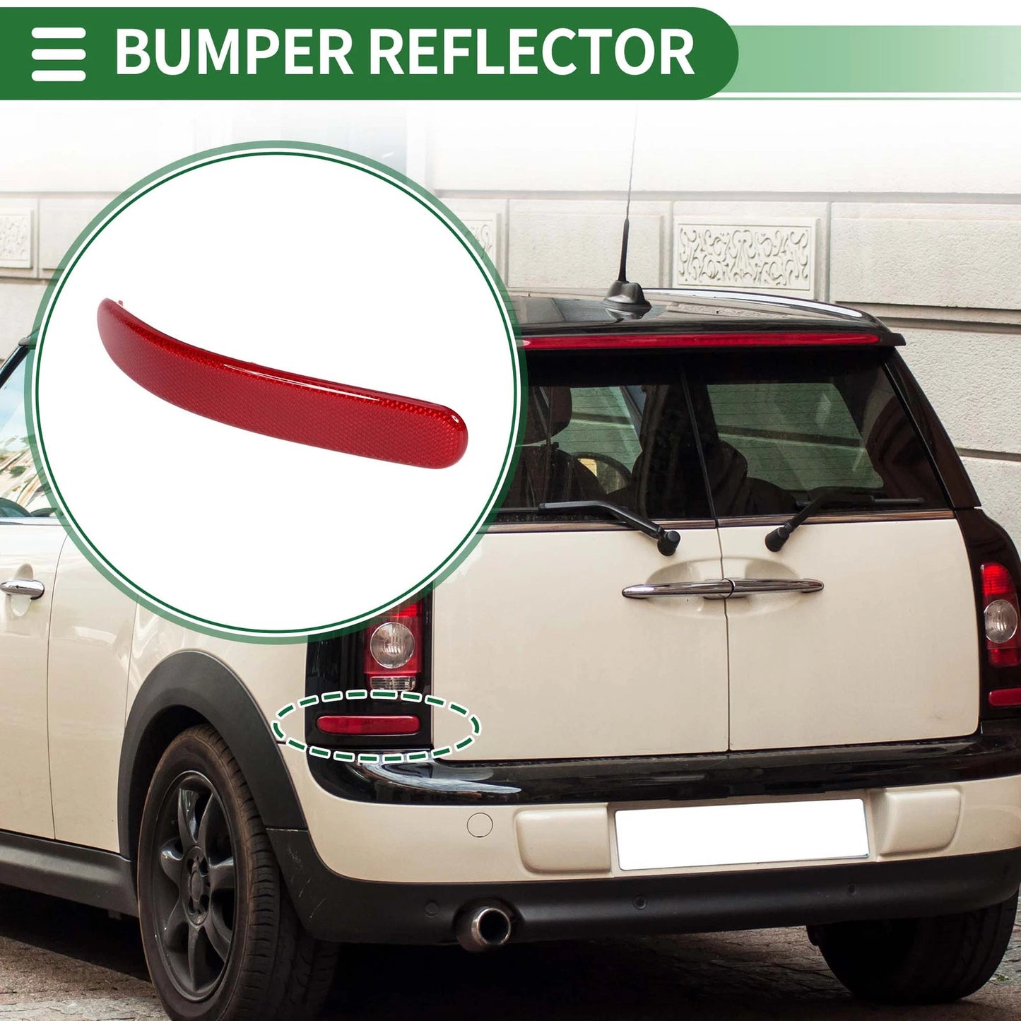 Bumper Reflector for BMW Mini Cooper Clubman R55 (2008-2014) Left
