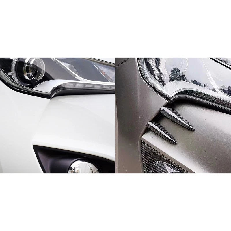 Carbon Fiber Front Bumper Side Spoiler Trim for Hyundai Veloster Turbo 11-17