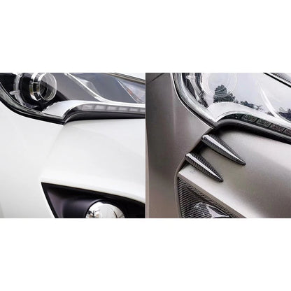 Carbon Fiber Front Bumper Side Spoiler Trim for Hyundai Veloster Turbo 11-17
