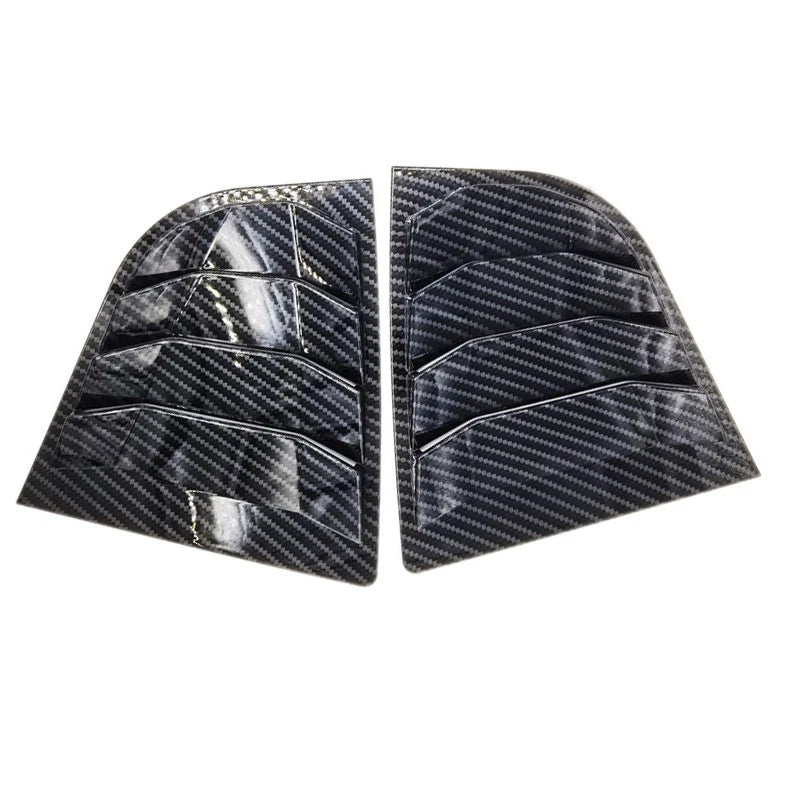 Black Rear Window Louvers for Kia K3 Forte (2014-2018)