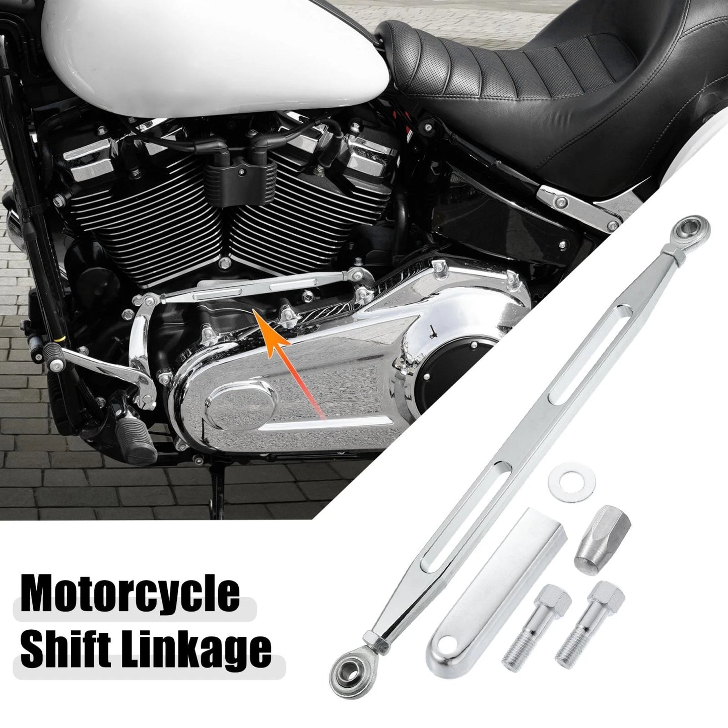 Lever Gear Shift Linkage 2-hole Silver Tone for Harley-Davidson (1980–2022)