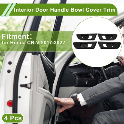 4 x Interior Door Handle Bowl Cover Trim for Honda CR-V (2017-2022)
