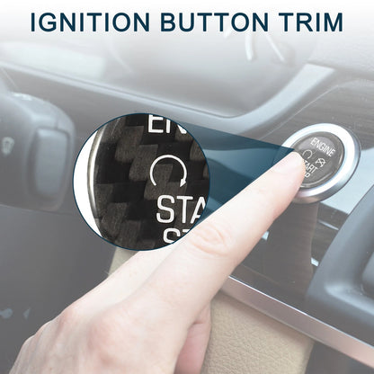 Black Engine Start Stop Button Cover for Ford Focus (2012-2018)