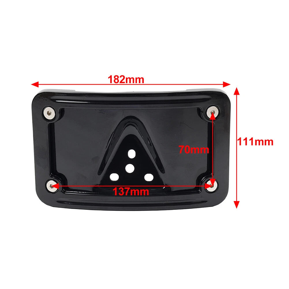 Curved Laydown License Plate Frame Mount for Harley Dyna Fat Bob (2006-2023)