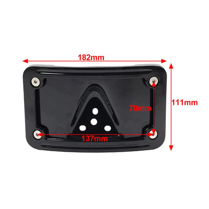 Curved Laydown License Plate Frame Mount for Harley Dyna Fat Bob (2006-2023)