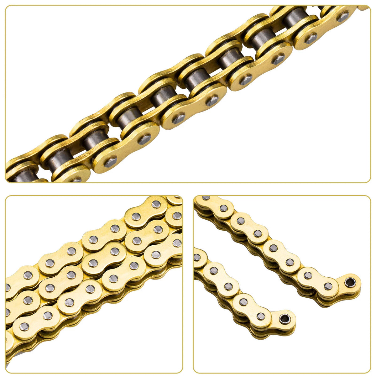 Gold O-Ring Chain 98 Links & Drive Sprocket Kit for Yamaha Warrior 350 89-04