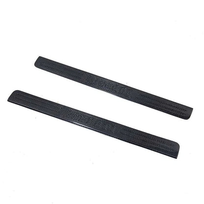 Real Carbon Fiber Door Sill Welcome Pedal Cover Trim Fit For Ferrari F458 F488