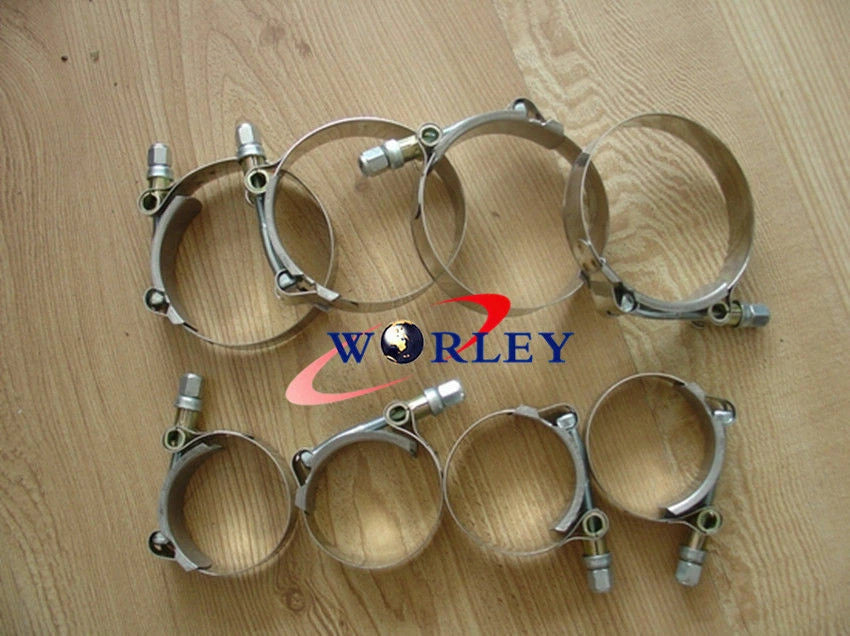 8 x 2.25" Stainless Steel Pipe Coupler T-Bolt Hose Clamps 63-70mm