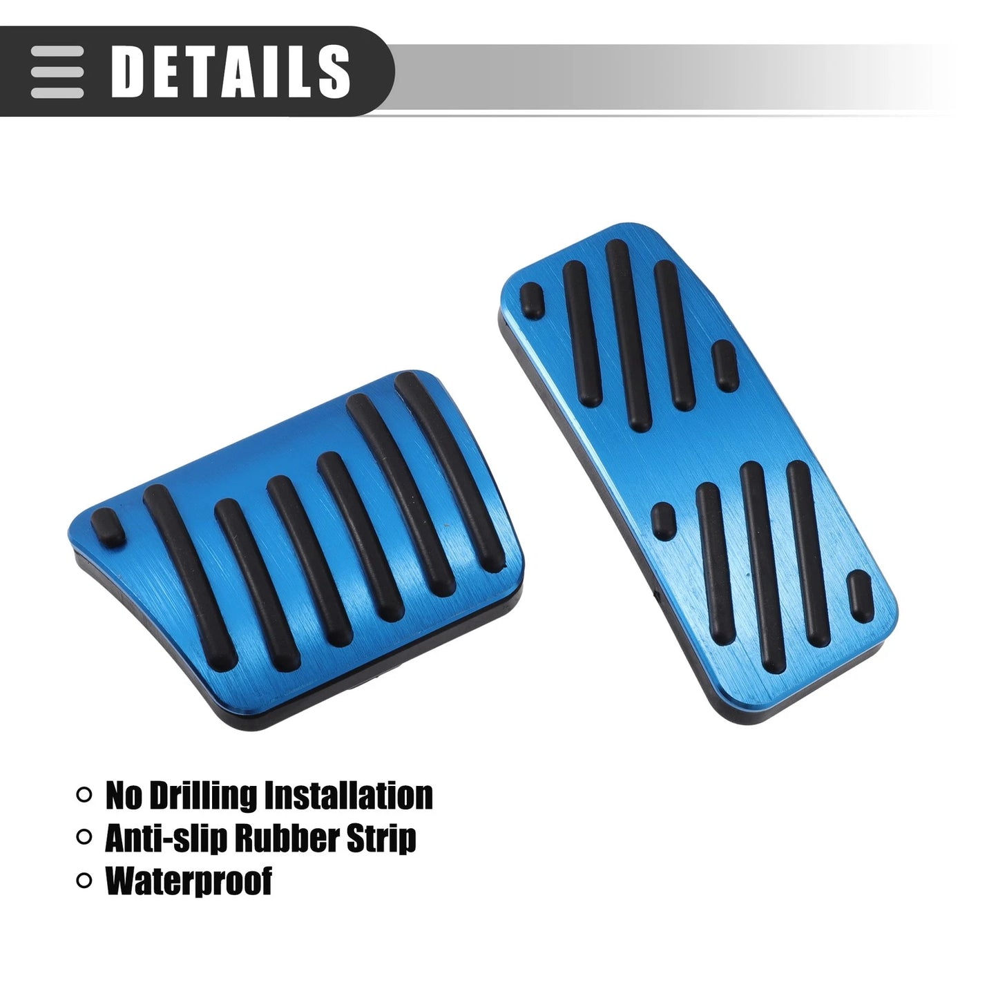 Brake Accelerator Pedal Covers  for Jeep Cherokee (2014-2021) Black Blue