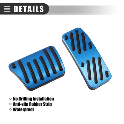 Brake Accelerator Pedal Covers  for Jeep Cherokee (2014-2021) Black Blue