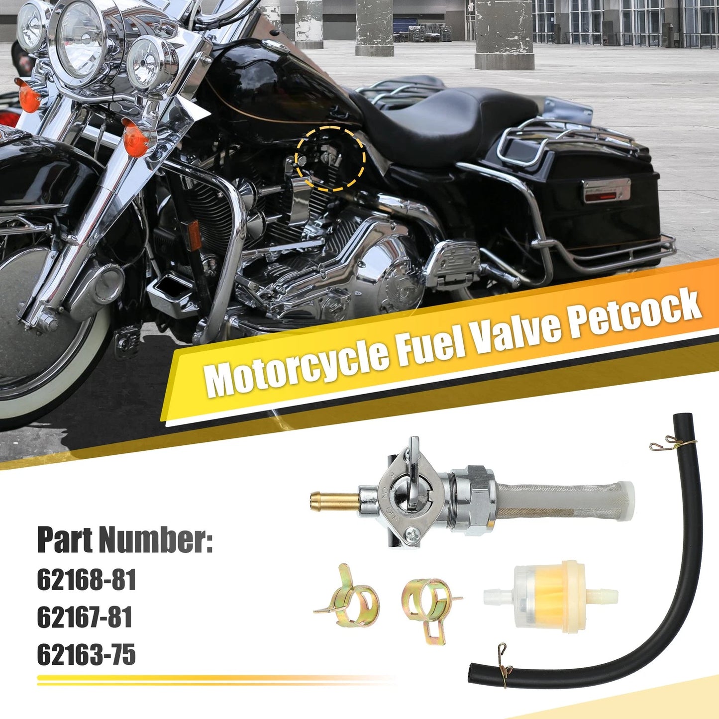 Petcock Gas Shut Off Valve for Harley Davidson