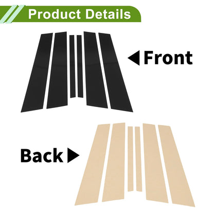 6 Pcs Black Door Pillar Window Trim for BMW 1-Series (2008-2016)
