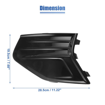 Front Right Fog Light Grille Cover for Ford Fusion (2019-2020) Gloss Black