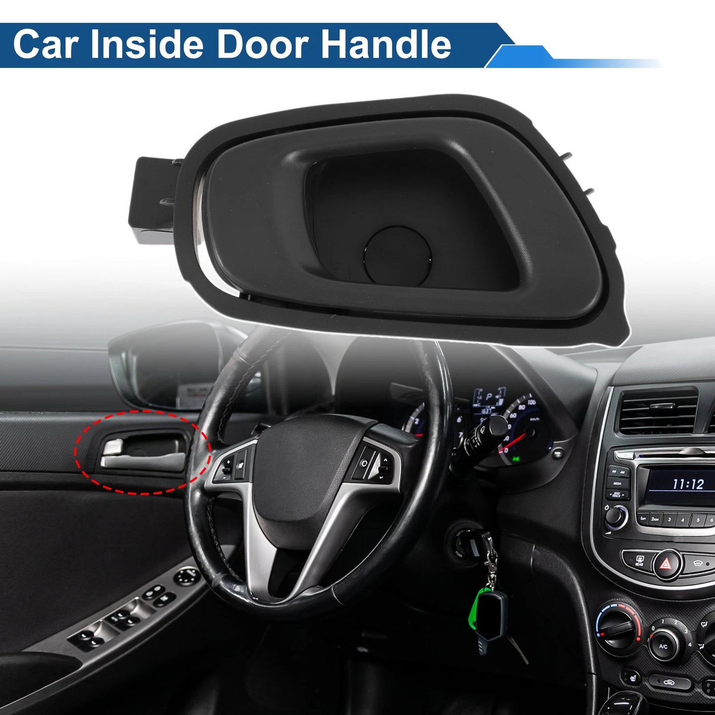 Rear Right Passenger Side Interior Door Handle for Chevrolet Spark