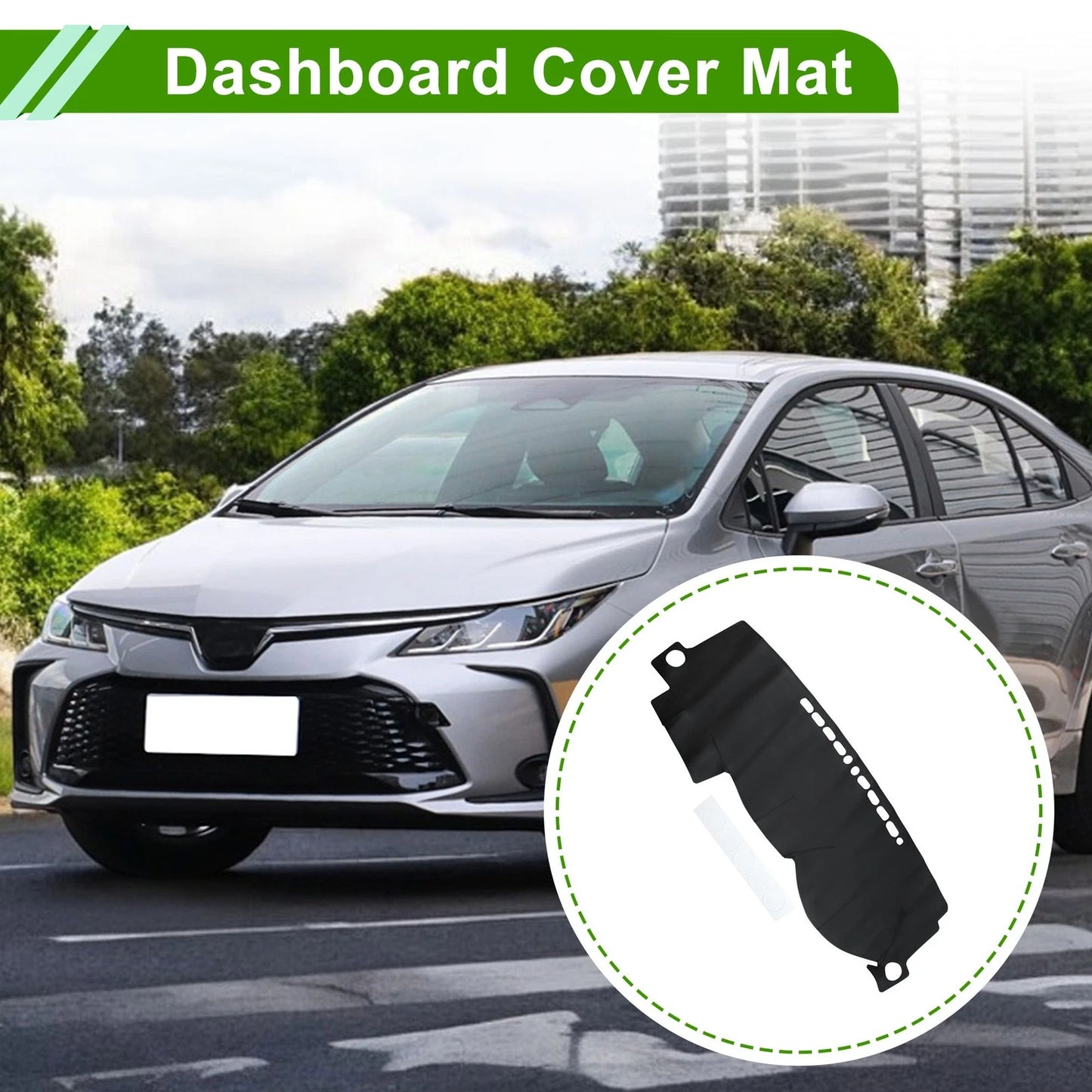 Dashboard Cover Mat for Toyota Corolla (2000-2007) - Black Carpet