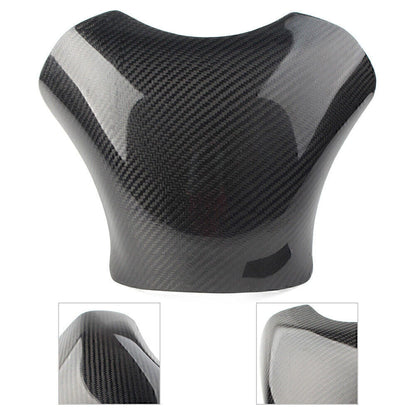 Black Carbon Fiber Gas Tank Cover Pad Protector for Kawasaki ZX6R (2005-2006)