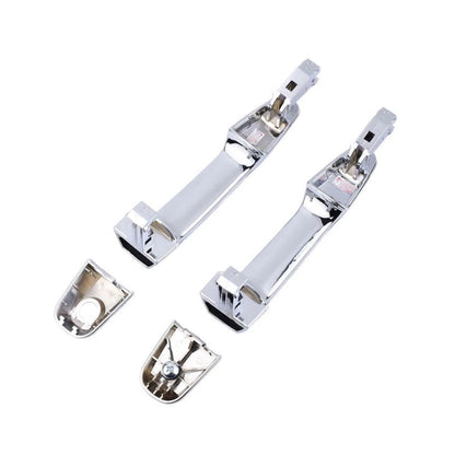 Chrome Outer Door Handle NO Keyhole 2PC Fits Mitsubishi L200 Triton Ute 2005-14