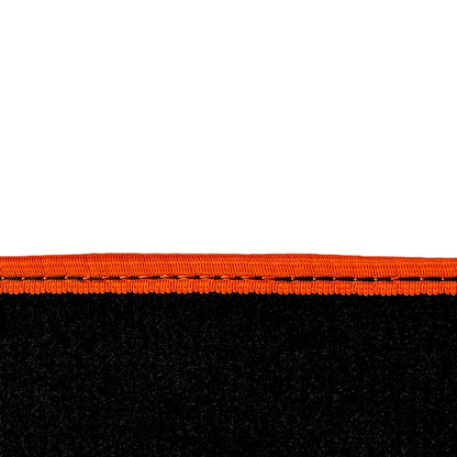 AutoWin Black Floor Mats for BMW Z4 E89 Convertible 2009-2016, Orange Trim